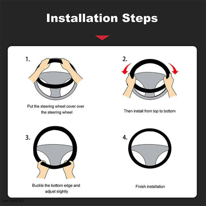 Car Steering Wheel Covers Universal Fit, Silaz Breathable Anti Slip Leather