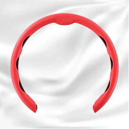 Nexi Customized Car Logo Breathable Ultra-thin 5D Leather & Carbon Car Steering Wheel Cover Universal Fit